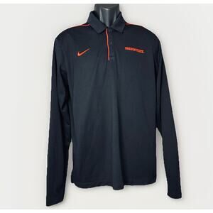 Nike Dri-Fit Polo Medium On Field Black Orange Oregon State Beavers Shirt NCAA